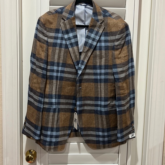 JKT NEW York mens jacket linen absolutely stunning size 42 regular new - Picture 1 of 14